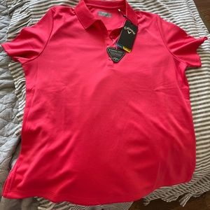 Callaway Women’s Large golf polo, geranium color